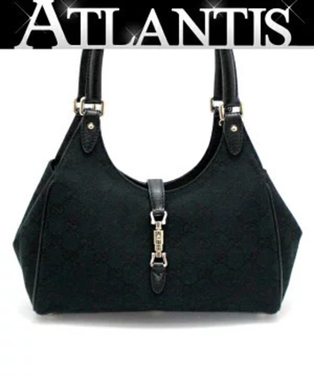 Gucci Jackie handbag GG canvas leather black